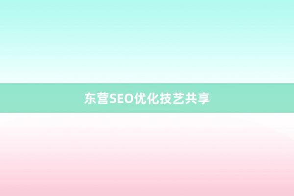 东营SEO优化技艺共享